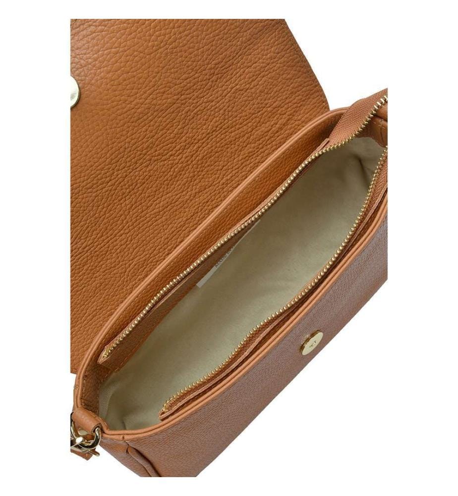 Leder-Umhängetasche – Cognac