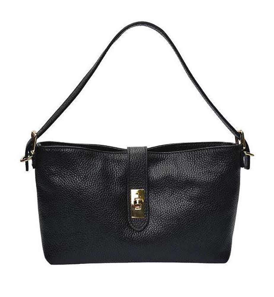 Lederhandtasche – Schwarz