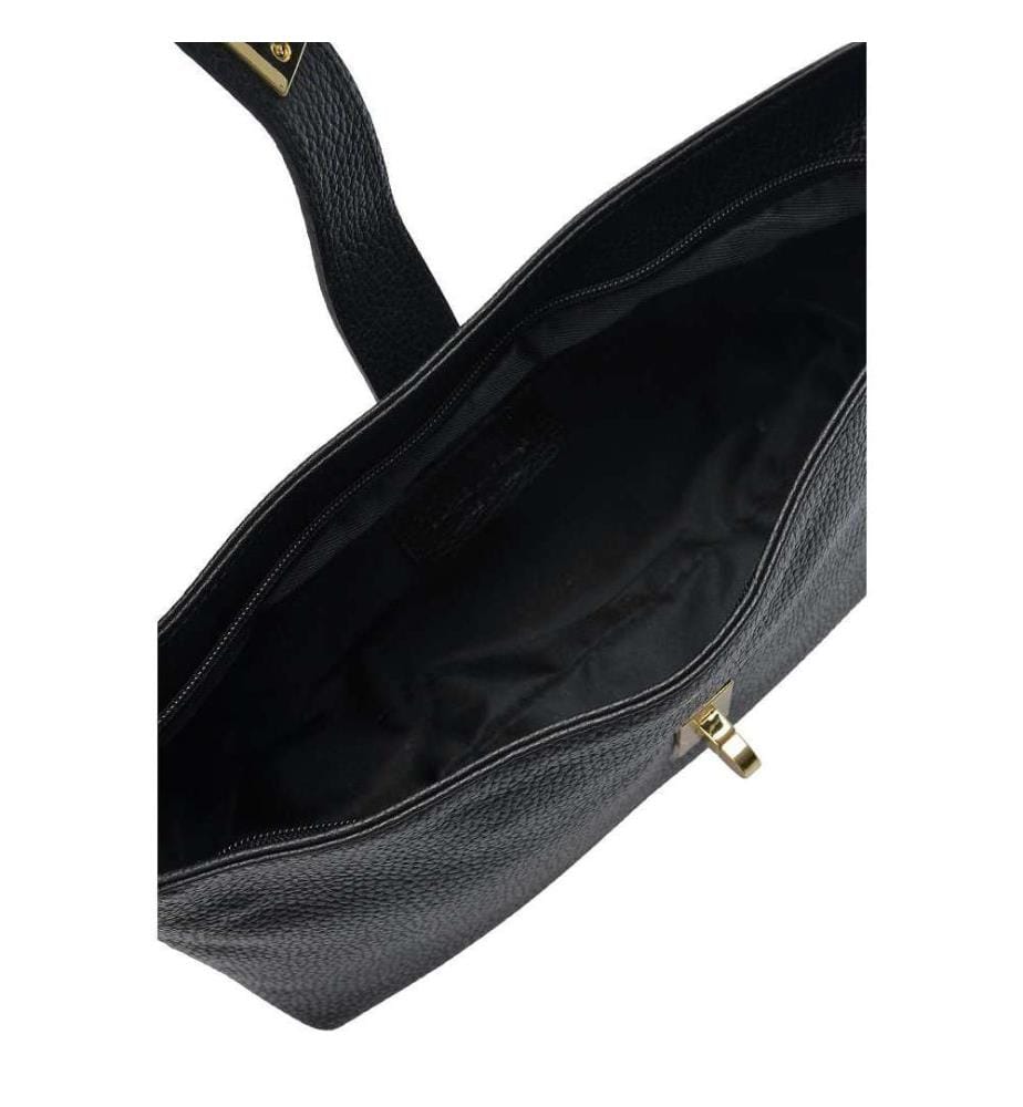 Lederhandtasche – Schwarz