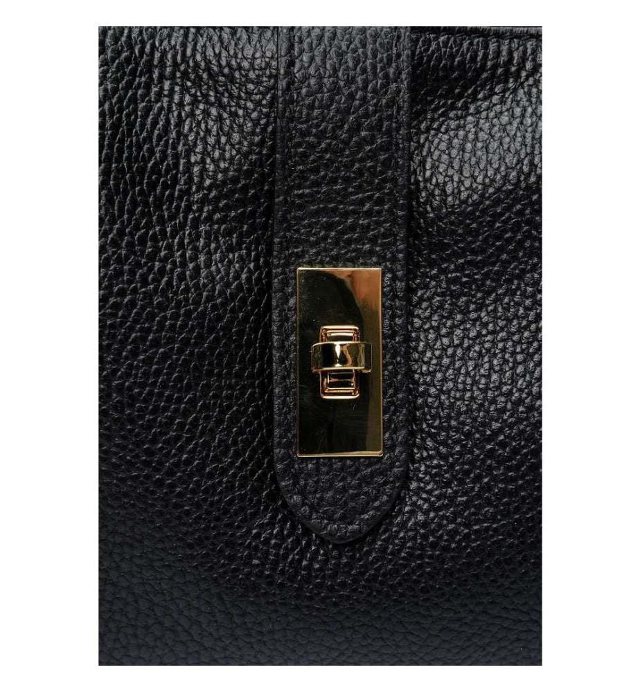 Lederhandtasche – Schwarz