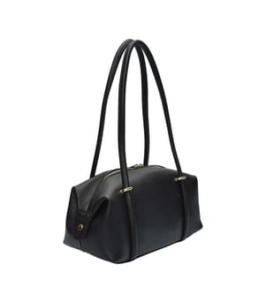 Leder-Umhängetasche – Schwarz