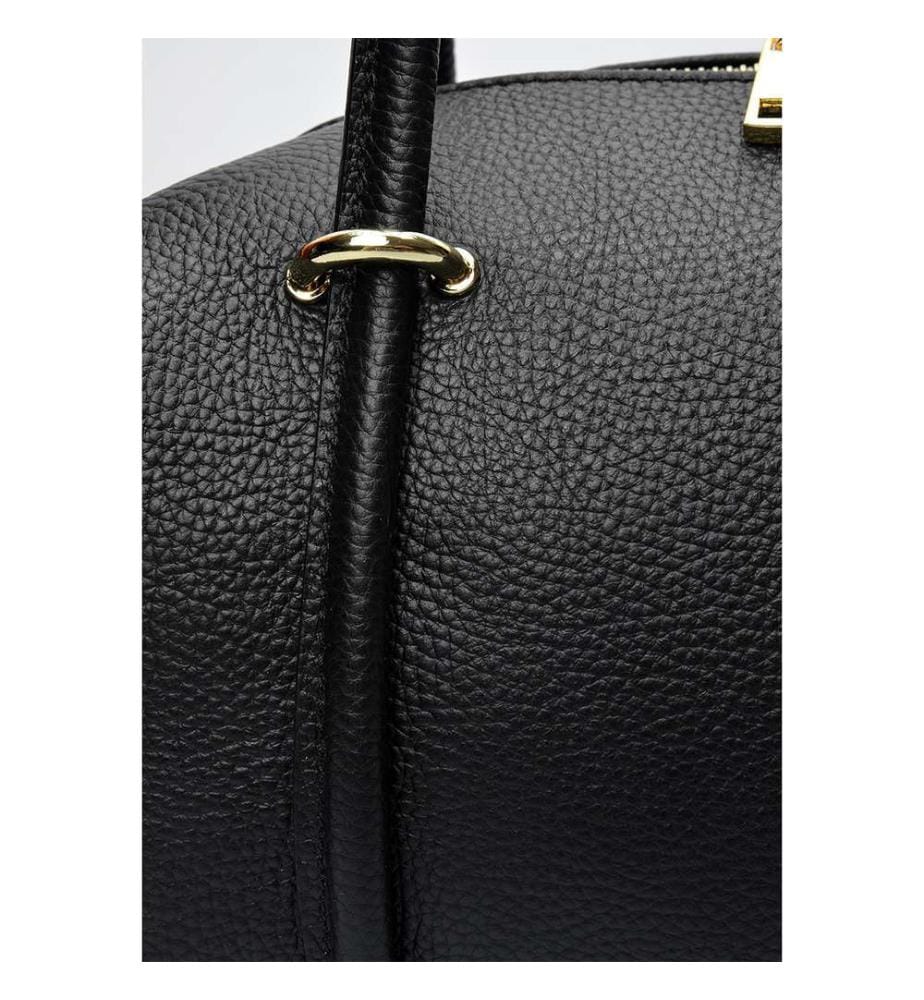 Leder-Umhängetasche – Schwarz