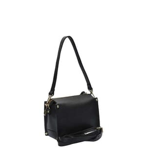 Kleine Lederhandtasche – Schwarz