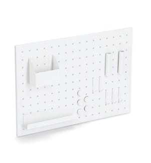 Display Board with Utensils, Metal - White