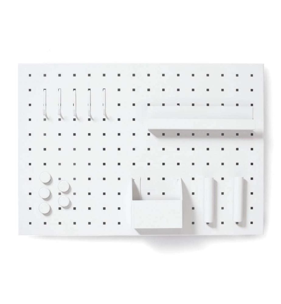 Display Board with Utensils, Metal - White