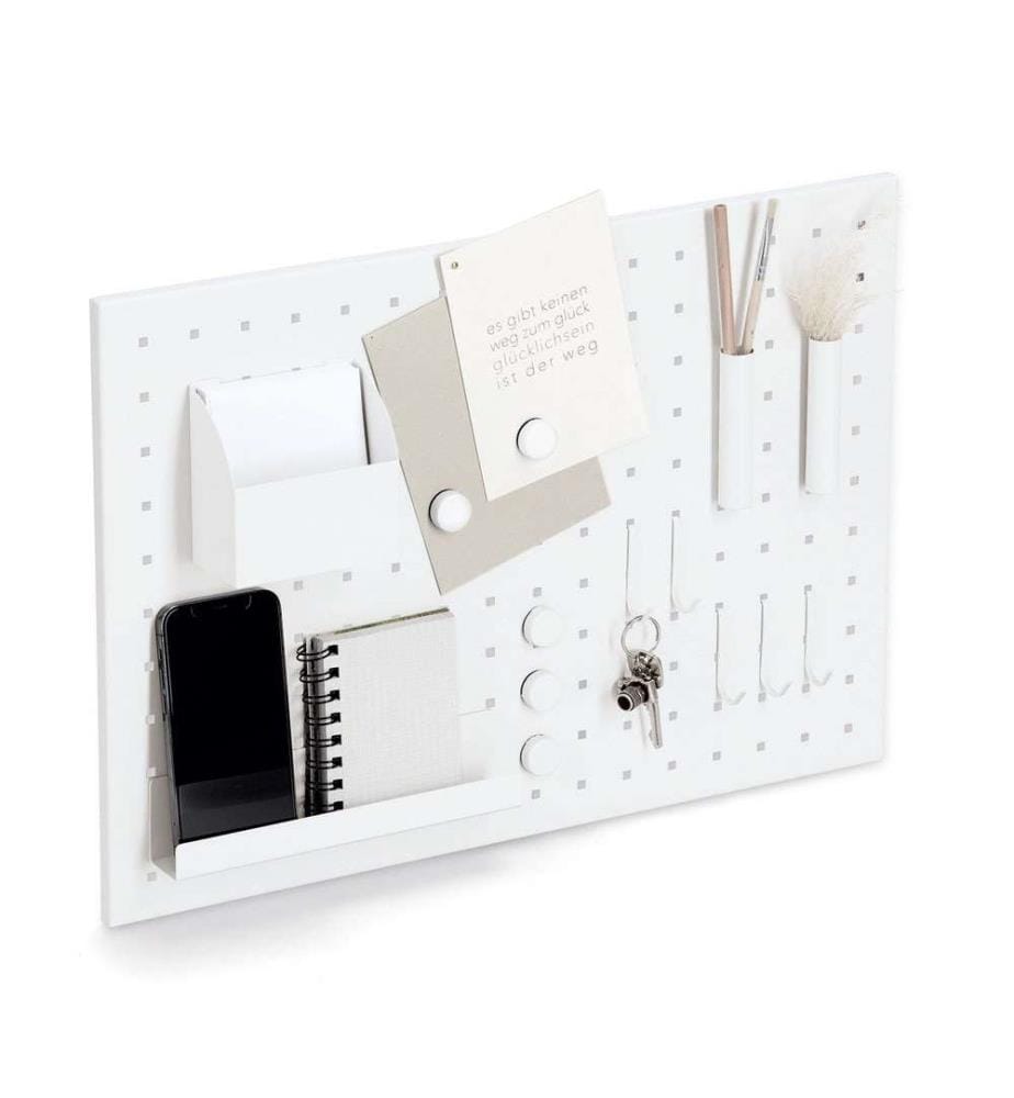 Display Board with Utensils, Metal - White