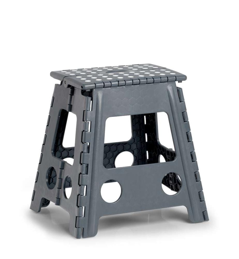Folding stool, plastic - anthracite