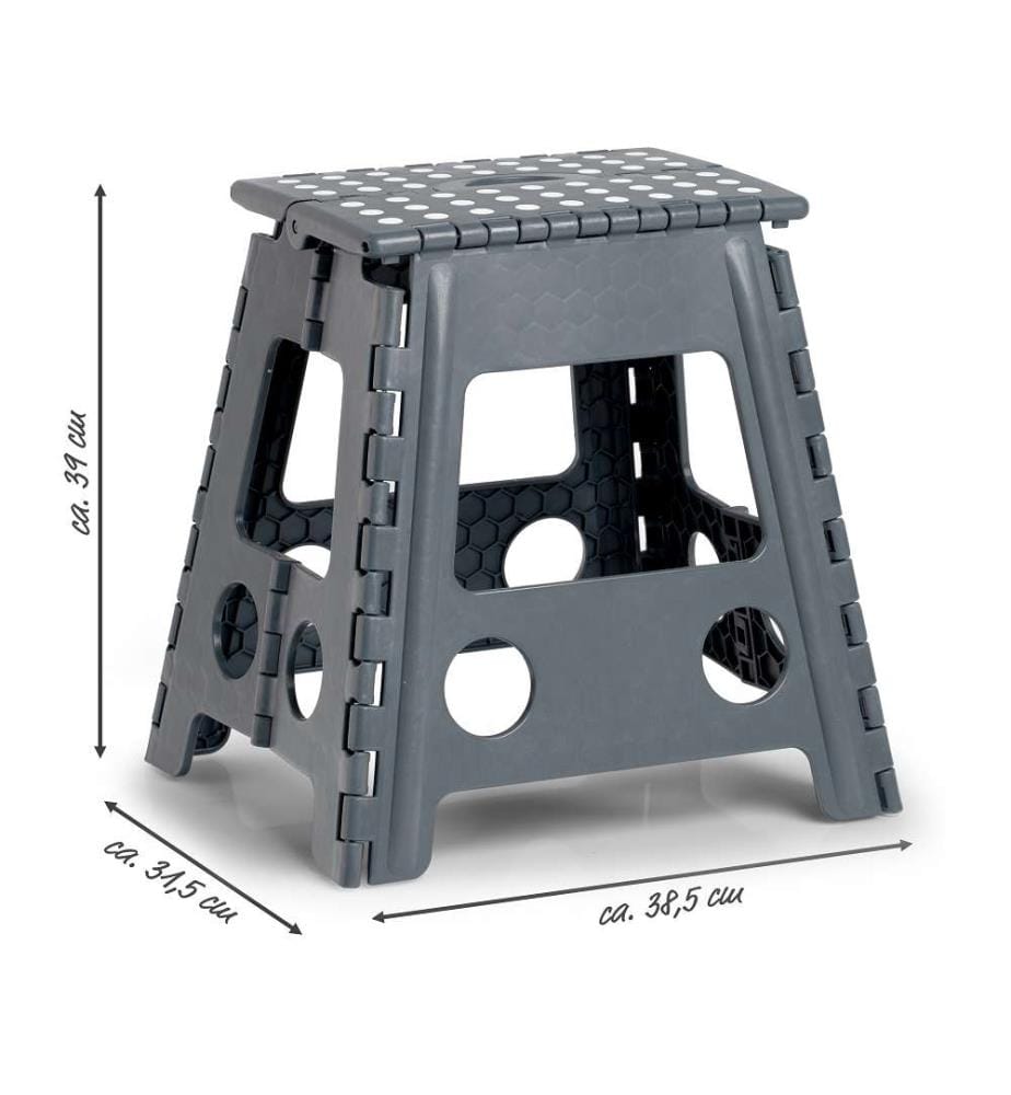 Folding stool, plastic - anthracite