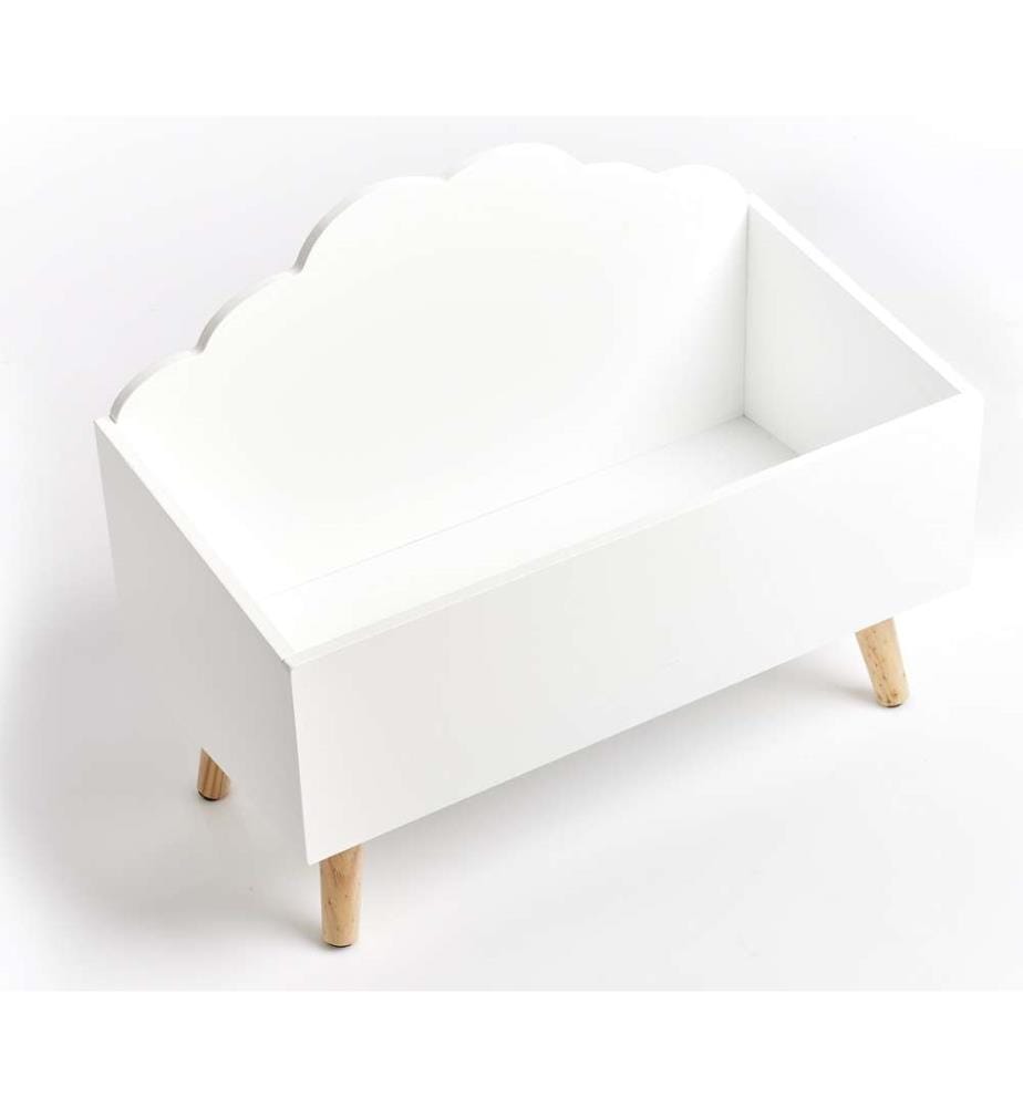Childrens storage chest Cloud, MDF / pine - White