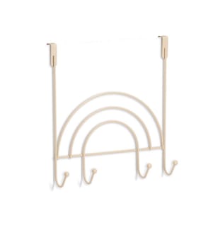 Door hanger with 4 hooks Rainbow, metal - Beige