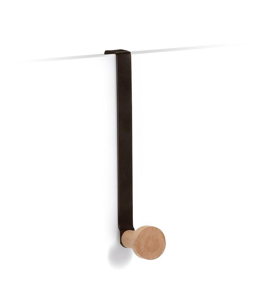 Door hanger set, 2-piece, metal/wood - black