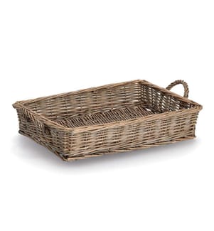Tray, Wicker - Dark brown