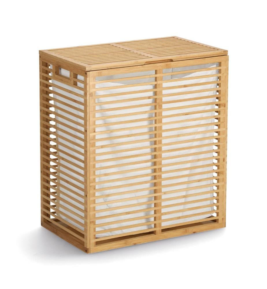 Laundry collector, bamboo/cotton - brown