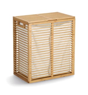 Laundry collector, bamboo/cotton - brown