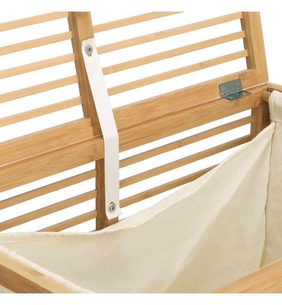Laundry collector, bamboo/cotton - brown