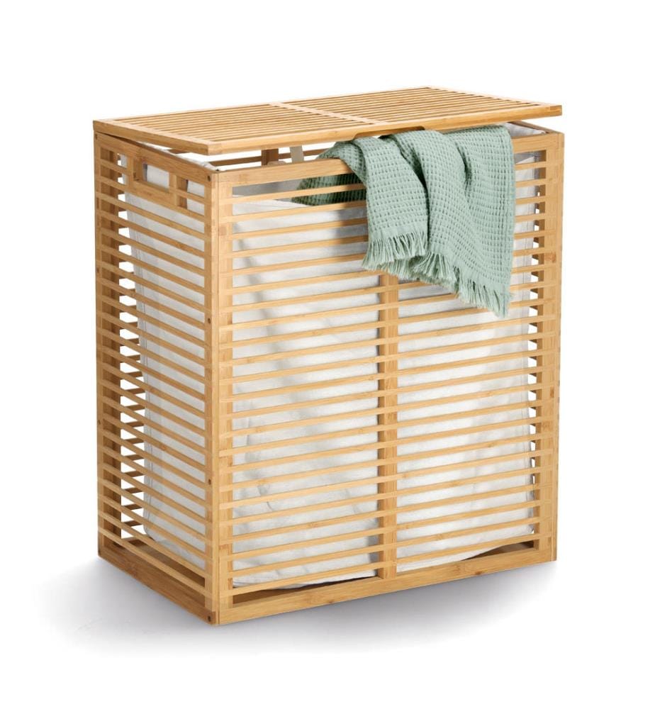Laundry collector, bamboo/cotton - brown