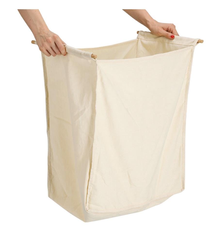 Laundry collector, bamboo/cotton - brown