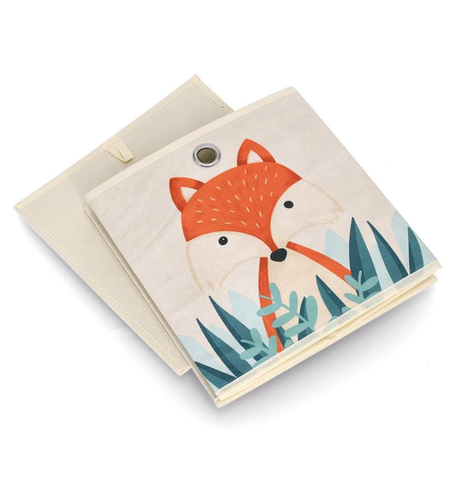 Fox Storage Box, Fleece - Beige