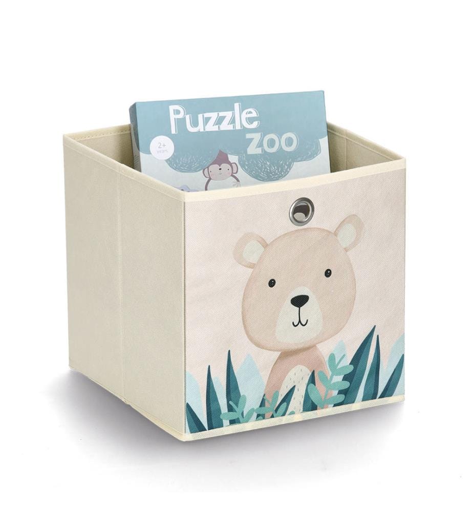 Storage Box Bear, Fleece - Beige