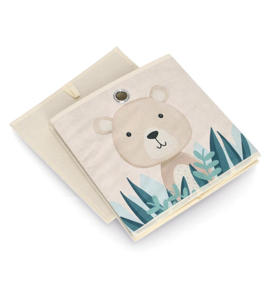 Storage Box Bear, Fleece - Beige