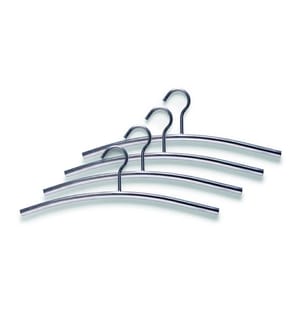 Lot De 4 Cintres Acier Inoxydable - Argenté