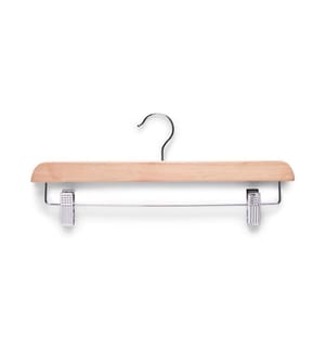 Skirt / trouser hanger, wood / metal, natural - Brown