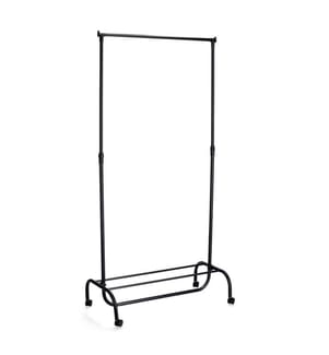 Coat Rack on Wheels, Metal/Plastic - Black