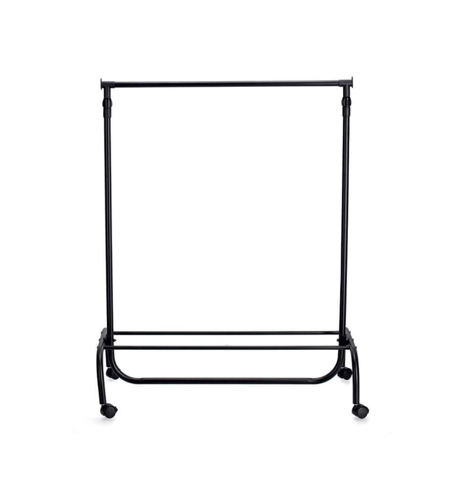 Coat Rack on Wheels, Metal/Plastic - Black
