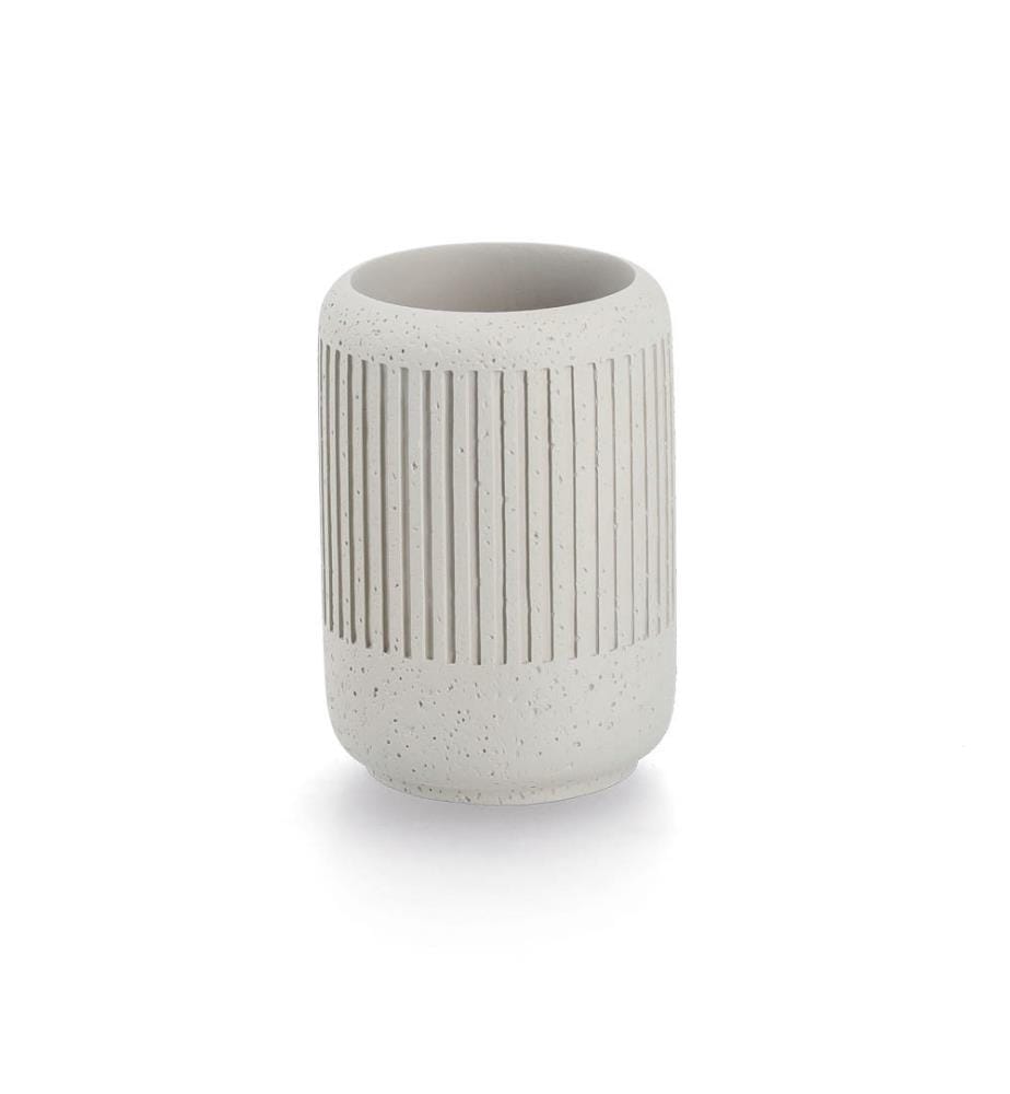 Cement" toothbrush tumbler, cement - light gray