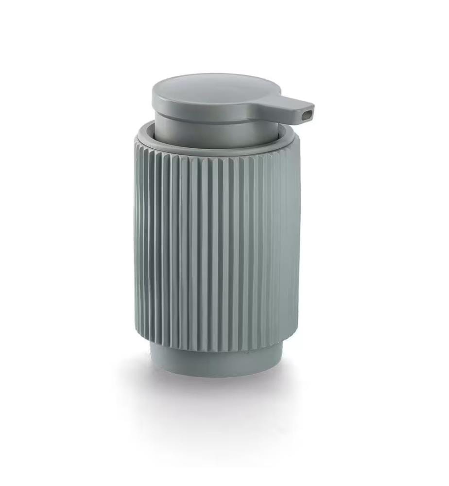 Soap dispenser "Stripes", polyresin, sage