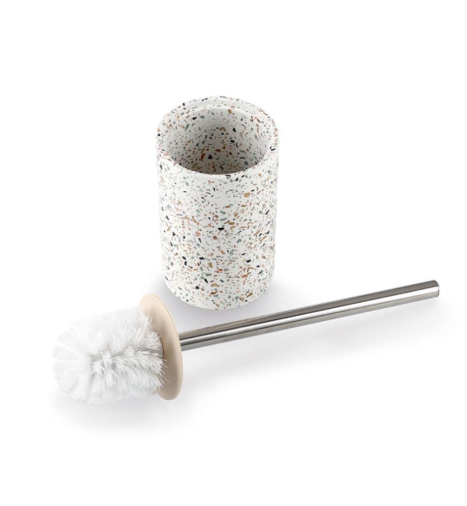 Terrazzo toilet brush - cement