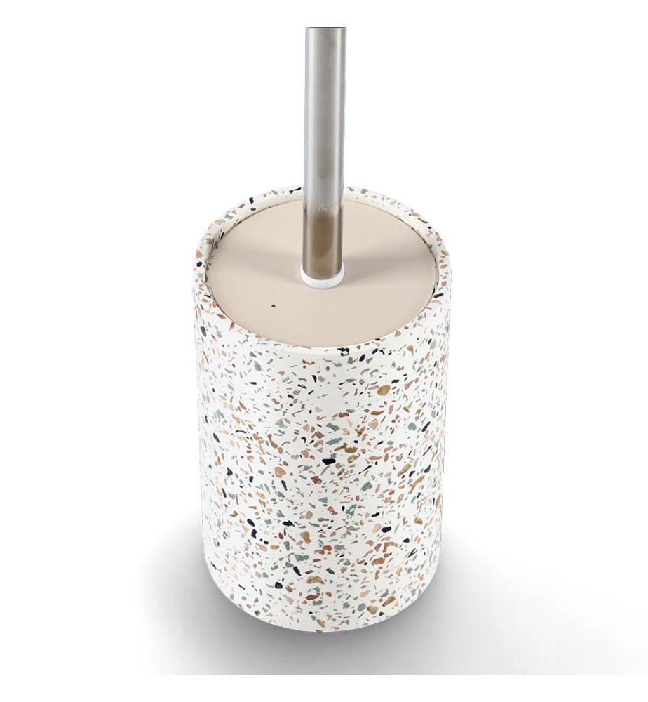 Terrazzo toilet brush - cement