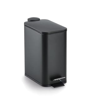 Pedal Bin With Soft Close, 5L, Metal/Plastic - Black