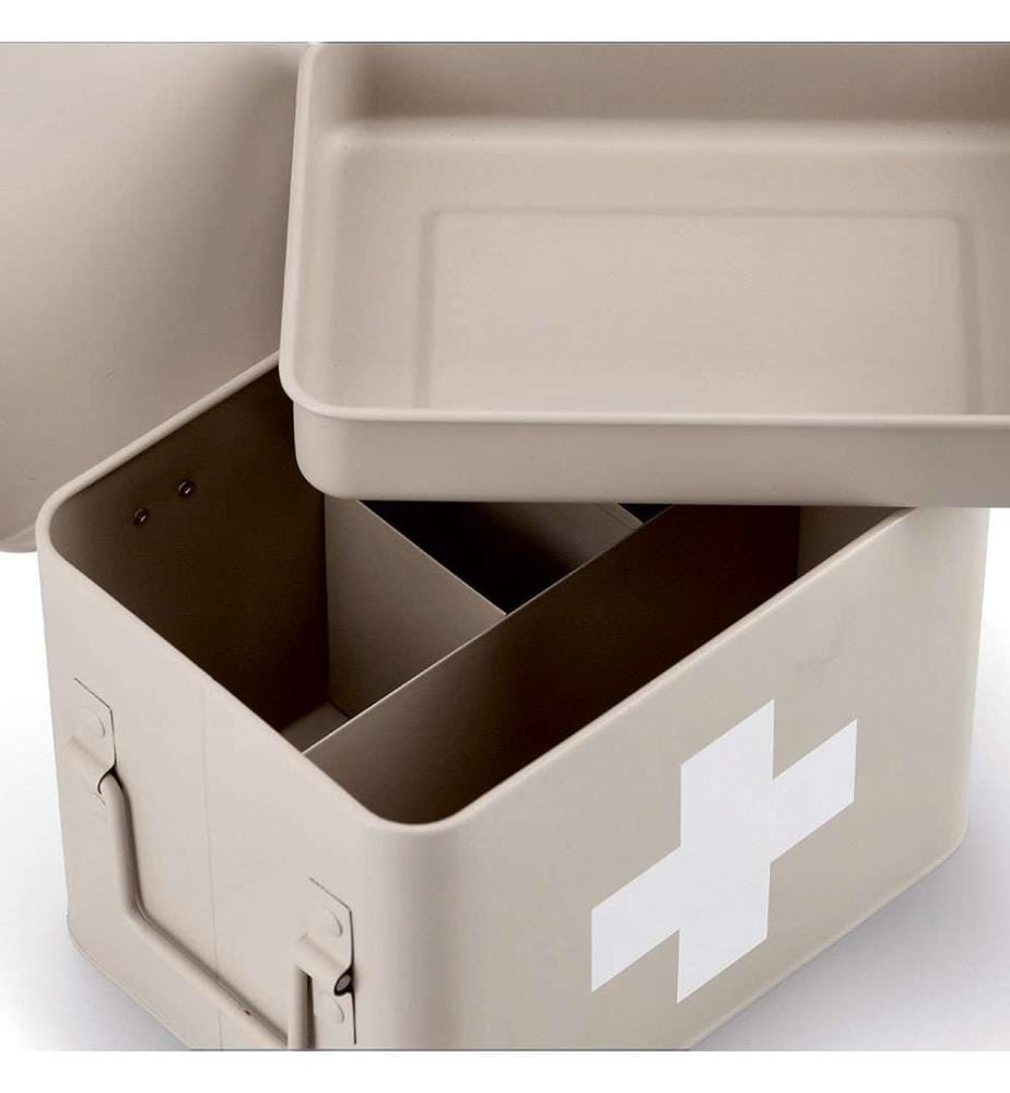 Metal Medicine Box - Beige