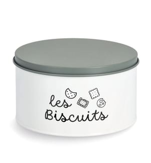 Boîte à provisions 'Les Biscuits', 3000 ml, métal - Blanc