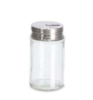 Spice Shaker - 90 ml - Glass/metal - Transparent and Silvered