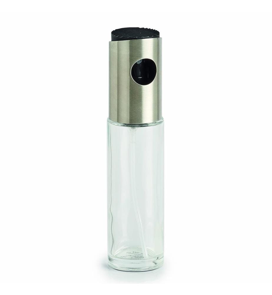 Flacone spray per aceto/olio, 100 ml, vetro/acciaio inox - Argento