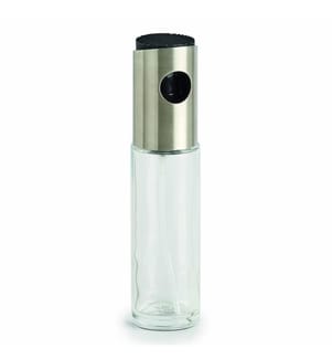 Vinegar/oil spray bottle, 100 ml, glass/stainless steel - Silver