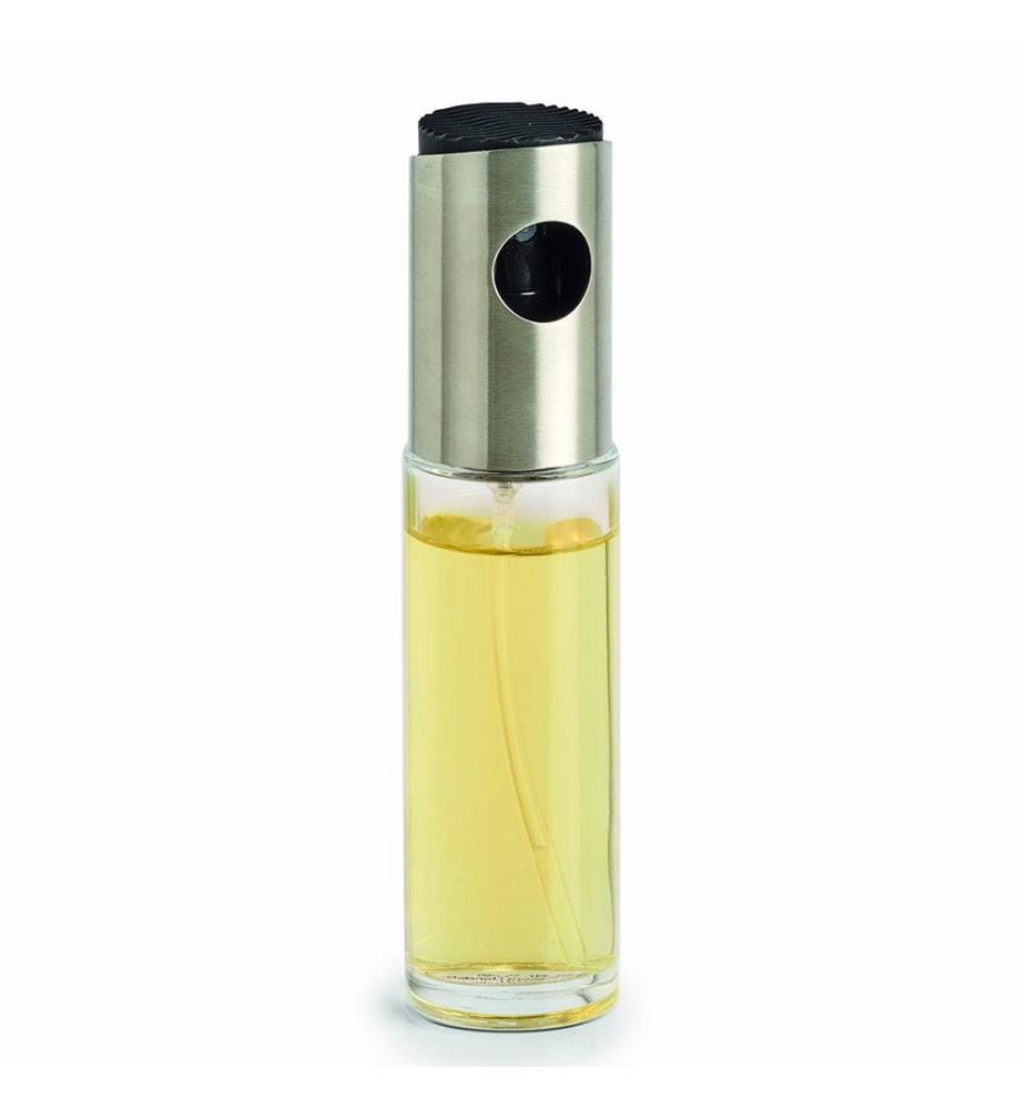 Flacone spray per aceto/olio, 100 ml, vetro/acciaio inox - Argento