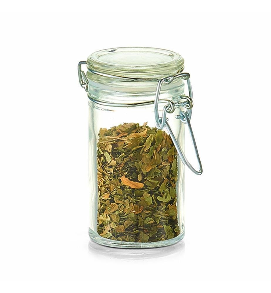 Set Of 4 Spice Jars With Flip Top - Clear