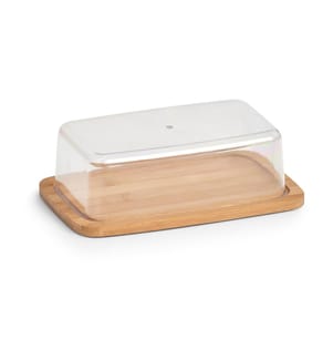 Butter dish - Transparent And Light Brown
