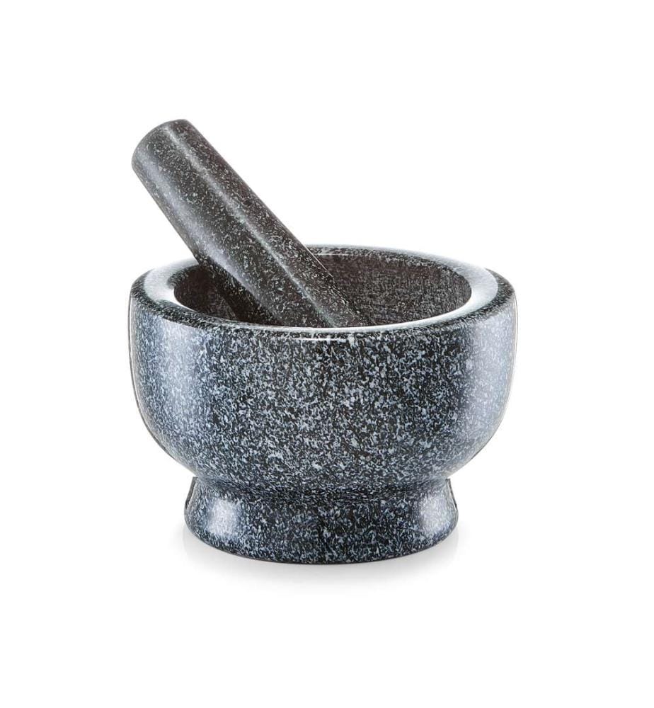 Mortar & pestle set, granite - anthracite