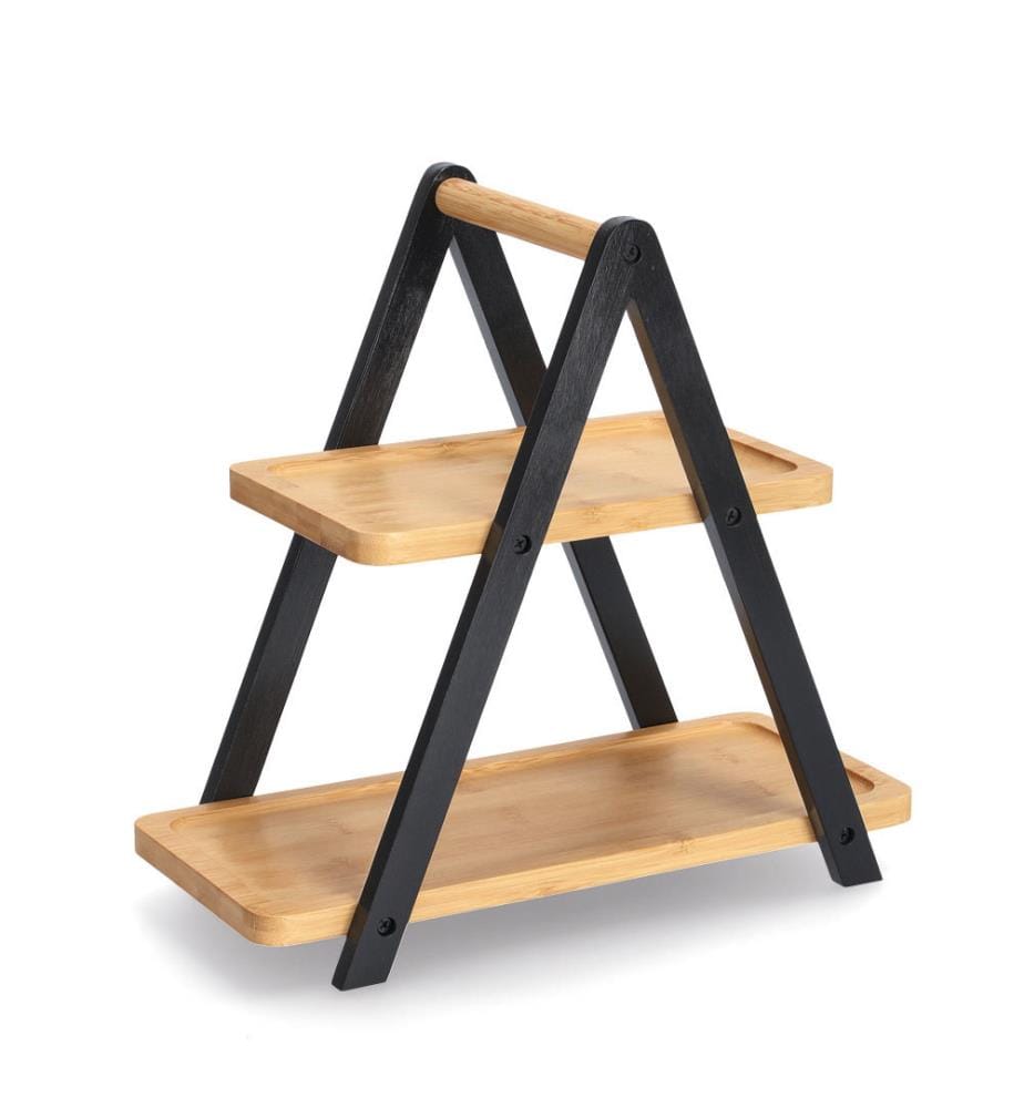 Etagere, bamboo - black