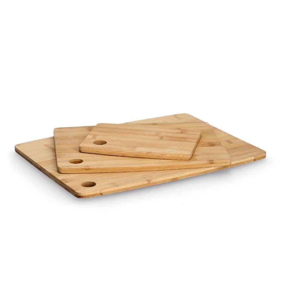 Chopping Board Set, 3-Piece, Bamboo - Beige