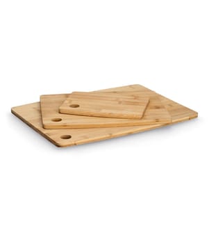 Chopping Board Set, 3-Piece, Bamboo - Beige