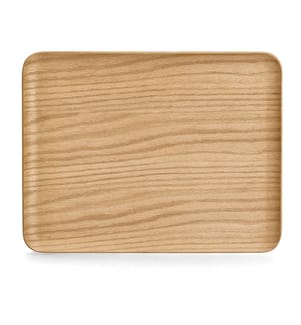 Serving tray, wood/oak veneer - brown