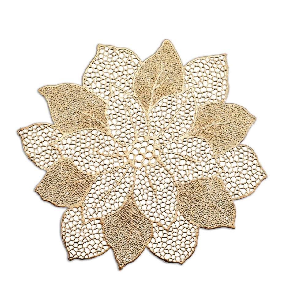 Set de table Flower, plastique - or