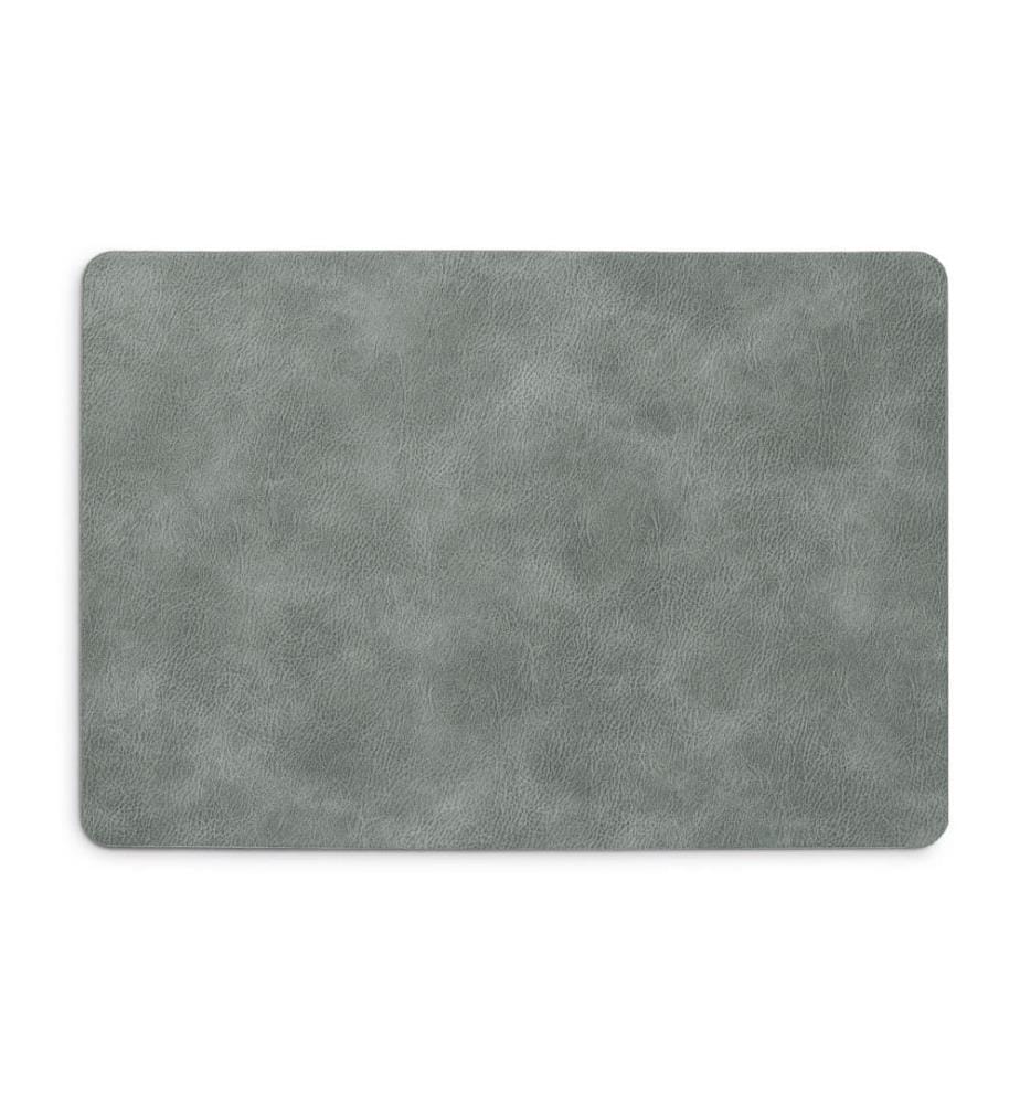 Place mat - Imitation leather - Grey