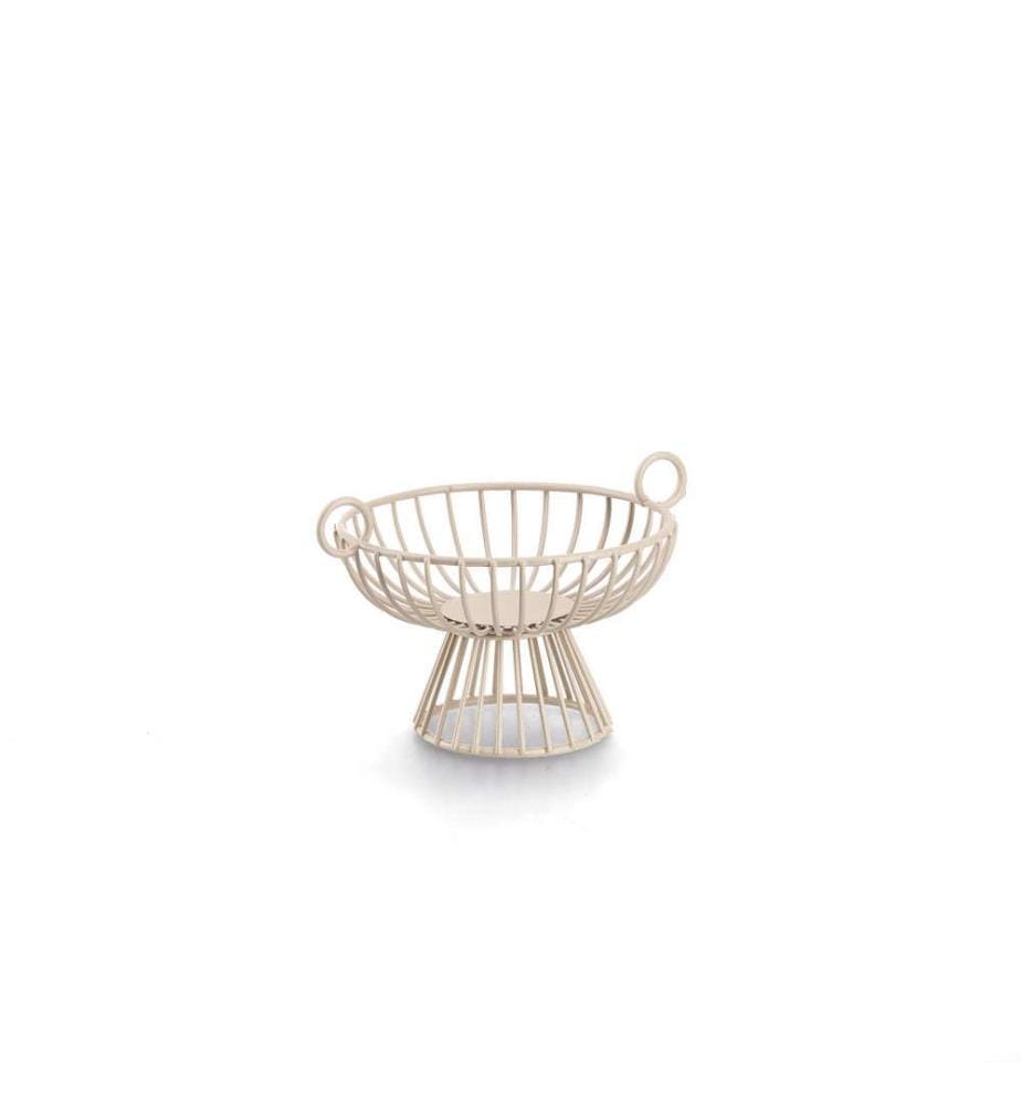 Metal Fruit Basket - Beige