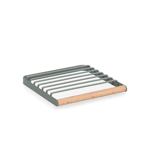 Plate coaster - Metal/Beech - Sage